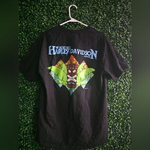 Harley-Davidson Men's Black Tiki Graphic Tee Size L